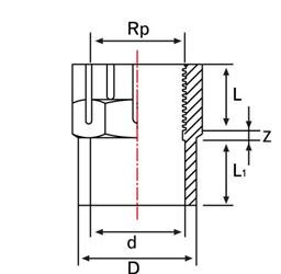 Reduced PVC-UH plug with internal thread + soldering - Img 2