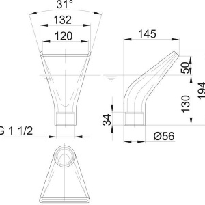 Gushing nozzle 115 - 15 silver - Img 3
