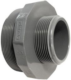 Reduced nipple with PVC-UH external thread