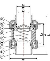 PVC-U directional flap with spring, soldering - Img 2