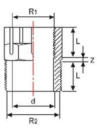 PVC-UH plug with internal and external thread - Img 2