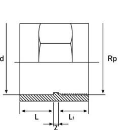 PVC-UH plug with internal thread - Img 2