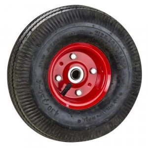 Rezervni točak za mašine 4.10 x 3.5 - 4 sa osovinom 16mm (crveni)