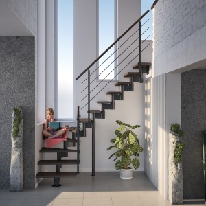 Scară metalică Axis 90 cm – antracit