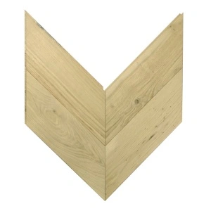 Chevron Solid Wood Parquet Oak - Raw 4V Nottingham