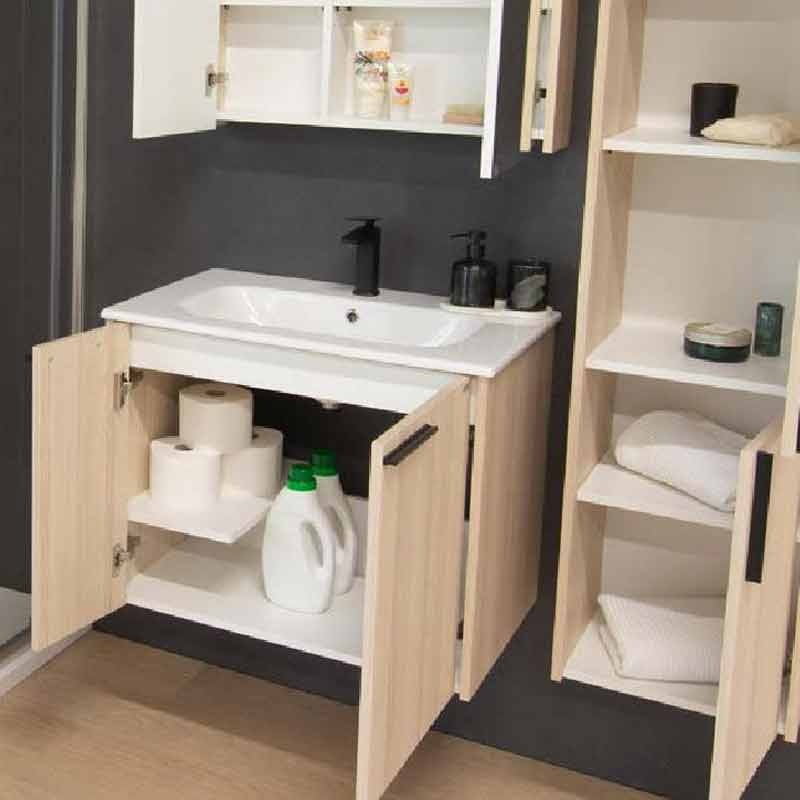 Set mobilier suspendat cu lavoar Kolpasan, Bella 70, 2 uși, coimbra - 2 | YEO