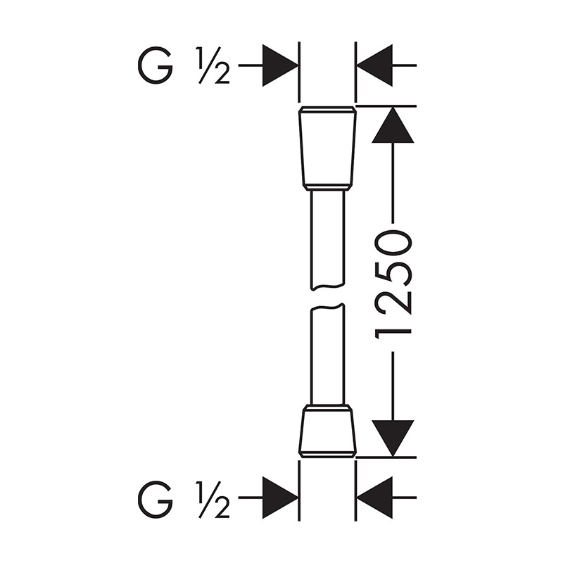 Hansgrohe Furtun de dus, Isiflex 125 cm, auriu