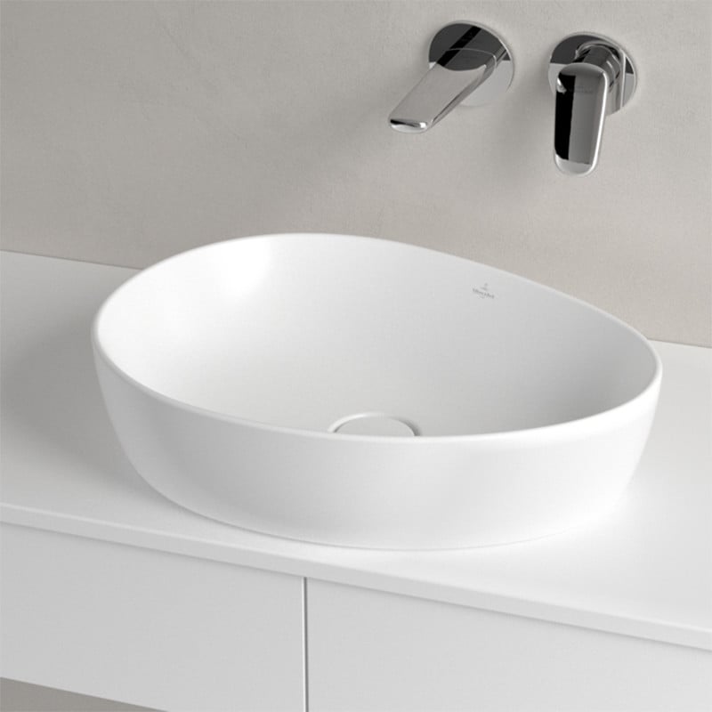 Lavoar pe blat, Villeroy & Boch, Antao, asimetric, 51 cm, alb - 2 | YEO