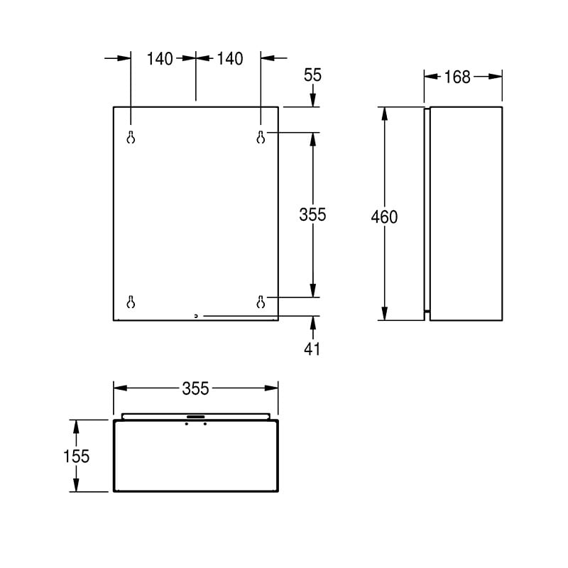 Coș de gunoi, KWC, Rodan, 23 L, inox - 1 | YEO