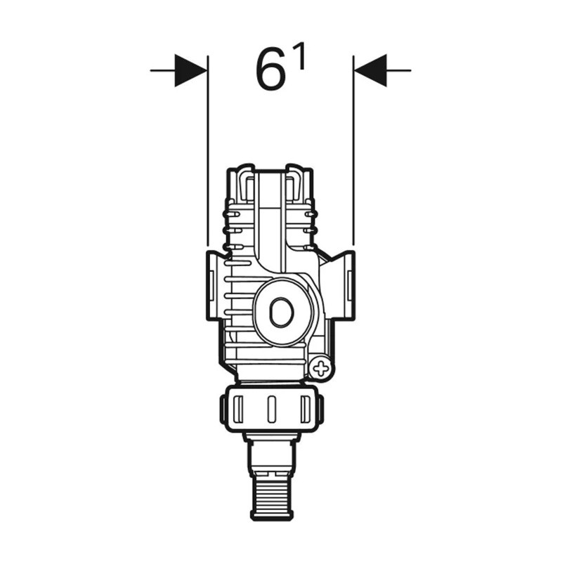 Valva de umplere, Geberit, tip 380, racord de apa lateral, niplu din alama - 3 | YEO