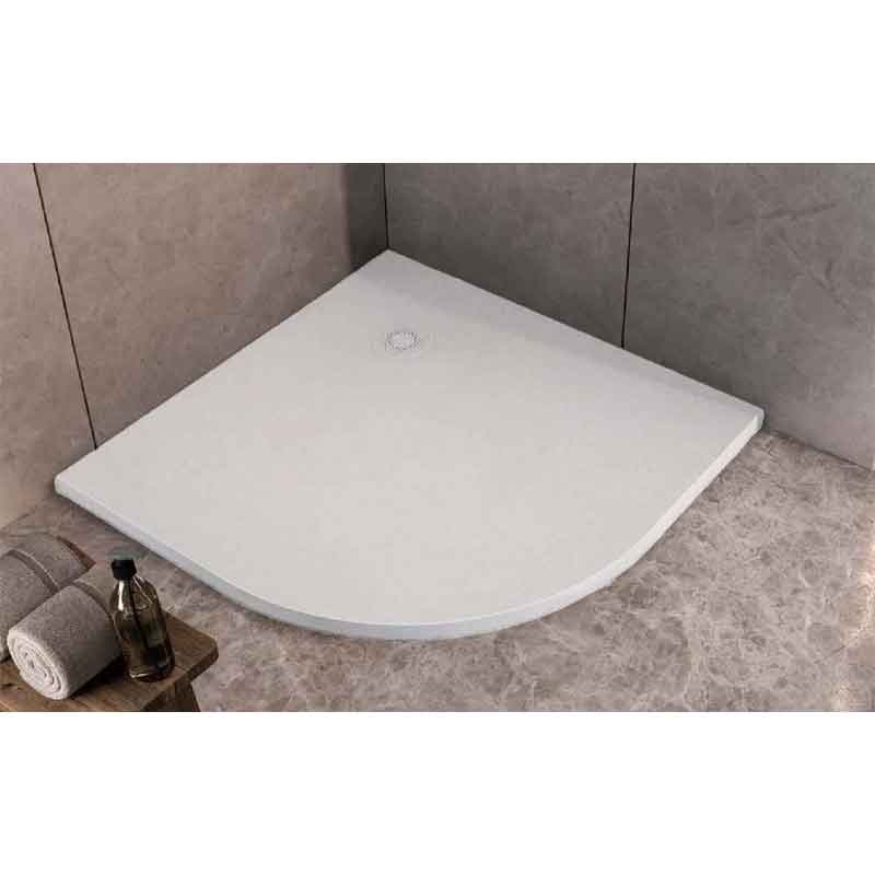 Cadiță de duș Kolpasan, Hopp R, semirotundă 100x100 cm, alb - 1 | YEO