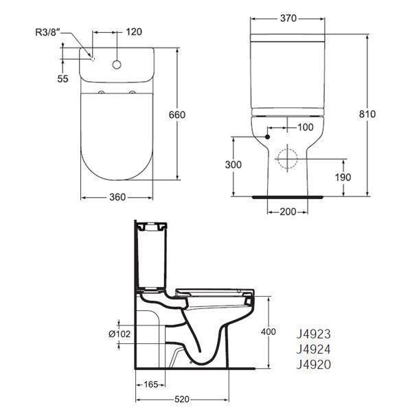 Ideal Standard, Playa vas wc monobloc cu evacuare laterala la pretul de