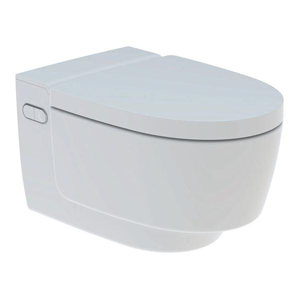 Set vas wc suspendat Geberit, AquaClean Mera Classic, rimless, cu functie de bideu, alb alpin