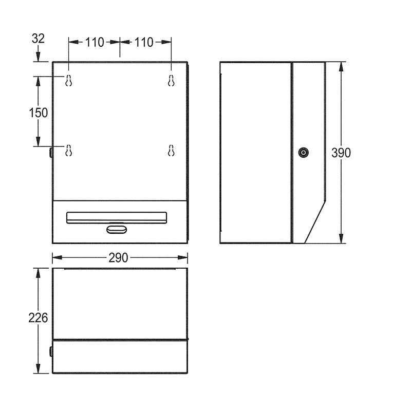 Dispenser pentru prosoape de hârtie, KWC, Rodan, cu senzor, inox - 1 | YEO