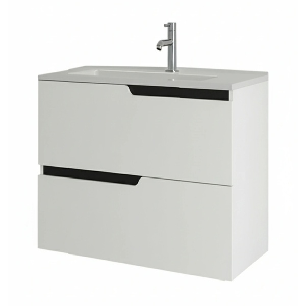 Mobilier pentru lavoar incastrat Fluminia, Bari, 60 cm, alb mat_10