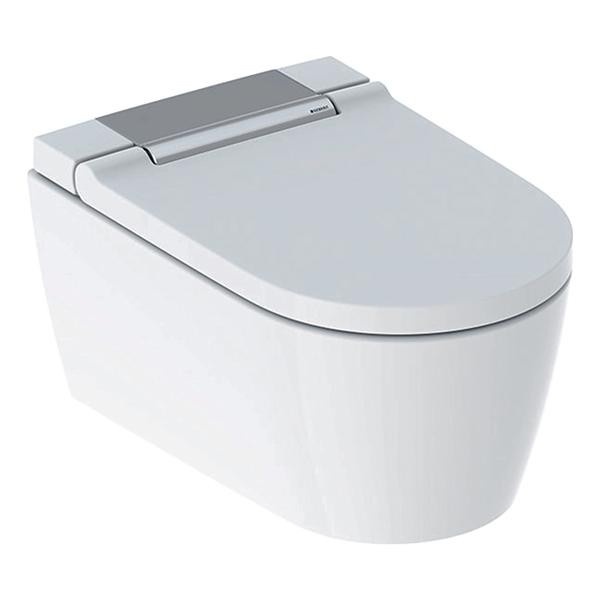 Set vas WC suspendat Geberit, AquaClean Sela, rimless, cu functie de bideu, ornament cromat_4