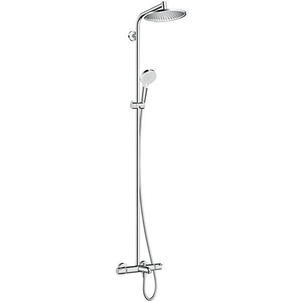 Coloana dus cu baterie si termostat Hansgrohe, Crometta S 240 1jet, cu pipa cada_23