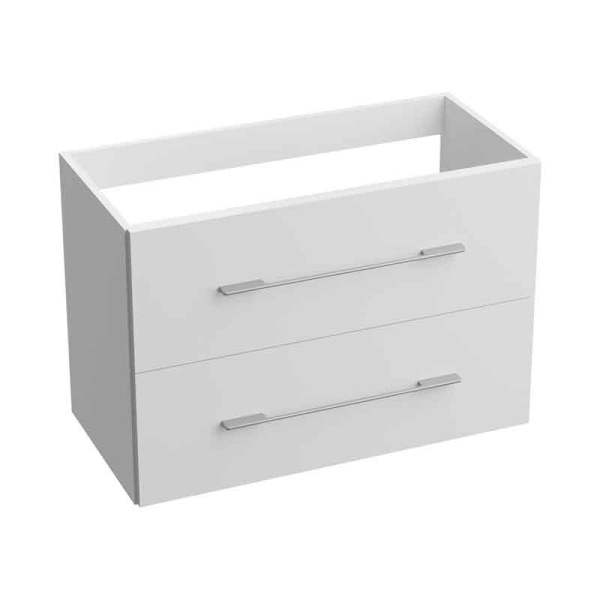 Mobilier pentru lavoar Spectrum, Canari, mânere crom, 80 cm, alb_1