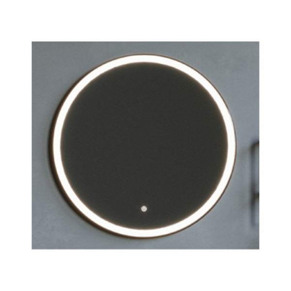 Oglinda Fluminia, Black-Boy-60, rotunda, iluminare LED si rama neagra_1