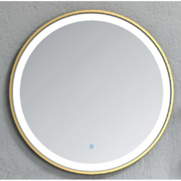 Oglindă, Fluminia, Gold-Lady-90, iluminare LED și dezaburire, rama aurie_4