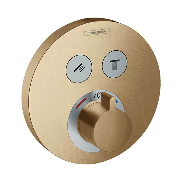 Baterie dus termostatata, Hansgrohe, ShowerSelect S, bronz periat_20