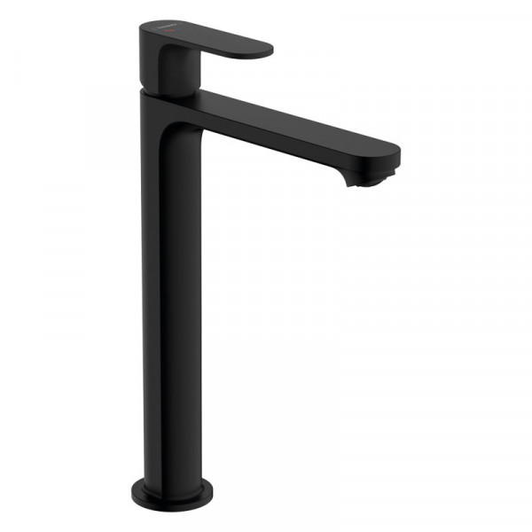 Baterie inalta de lavoar cu ventil, Hansgrohe, Rebris S 240, CoolStart, negru mat_22