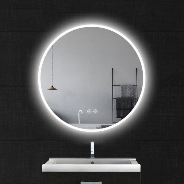 Oglindă, Fluminia, Calatrava-80, rotundă, cu iluminare LED și dezaburire_2
