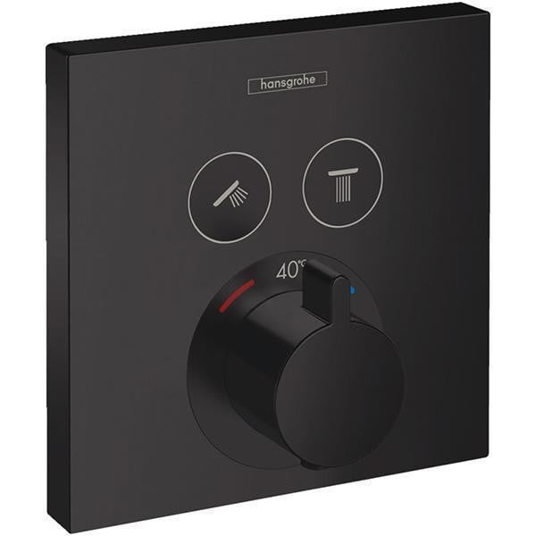 Baterie de dus termostatata, Hansgrohe, ShowerSelect, Negru mat_14