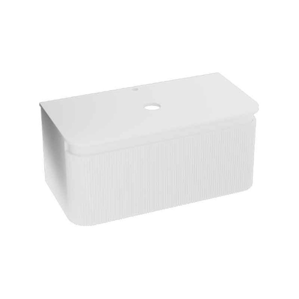 Mobilier suspendat cu blat pentru lavoar, Spectrum, Milena ,100 cm, riflat,alb mat_19