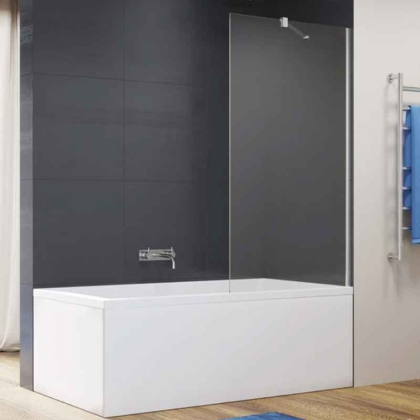 Paravan de cadă Ronal, Easy, Aquaperle, sticlă securizată de 6 mm, 80 x 150 cm, profil crom_1