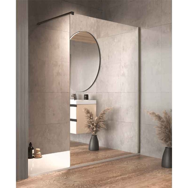 Paravan Walk-In Kolpasan, Calypso 100 cm, sticla 8 mm, efect oglindă, crom_2