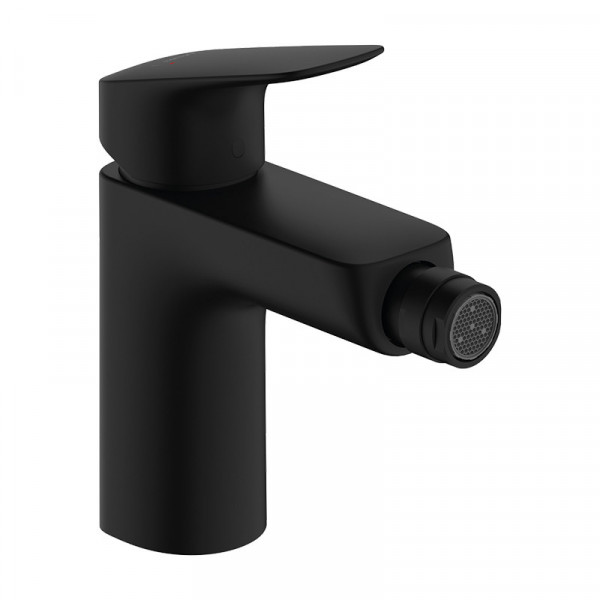 Baterie de bideu, Hansgrohe, Logis, cu ventil, negru mat_2