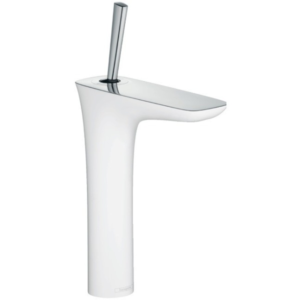 Baterie lavoar Hansgrohe, PuraVida 200, cu ventil click-clack, mâner joystick, alb/crom_15