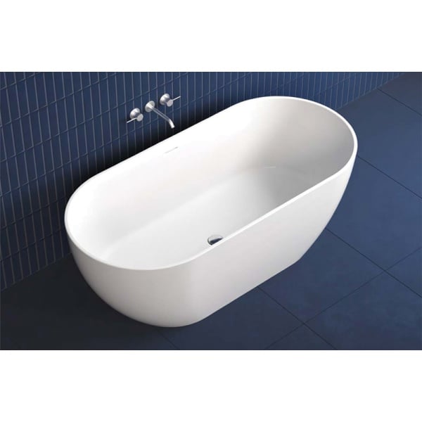 Cadă freestanding Fluminia, Vezuv, din cast marble, cu preaplin 170 x 80 x h61 cm, alb lucios_2