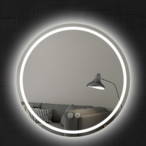 Oglindă, Fluminia, Ando-R90, rotundă, cu iluminare LED și dezaburire_3