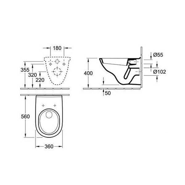 Set Vas Wc Suspendat Villeroy Boch O Novo Cu Capac Soft Close Si Quick Release Alb Alpin La