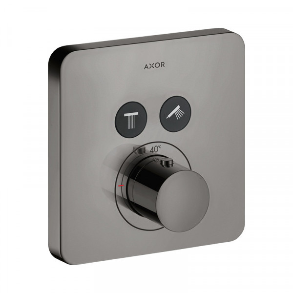 Baterie duș, Axor, ShowerSolution, termostatată, cu 2 funcții, negru cromat lucios, 36707330_13