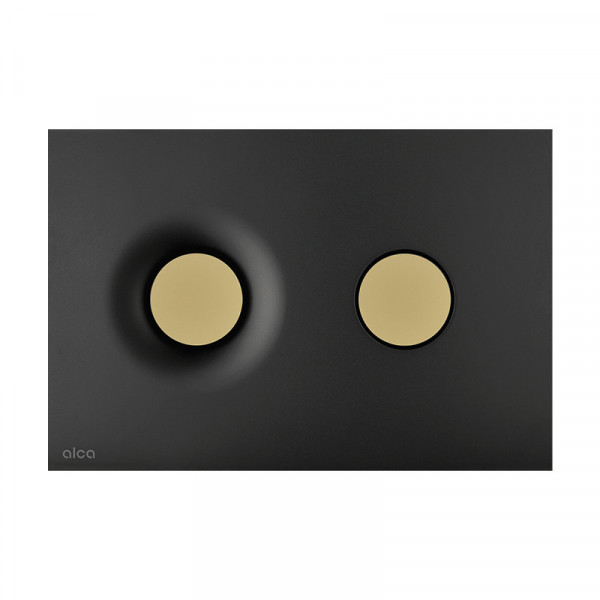 Clapetă de acționare, Alcadrain, Dot.Dot., cu două volume, negru mat/auriu mat_11