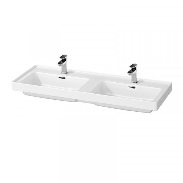 Lavoar dublu pentru mobilier, Cersanit, Crea, 120 cm, alb_11