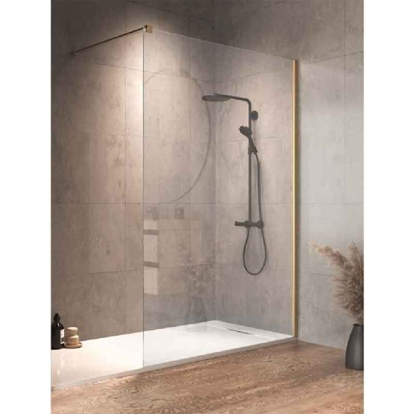 Paravan Walk-In Kolpasan, Calypso 140 cm, sticla 8 mm, sticlă transparentă, auriu_12