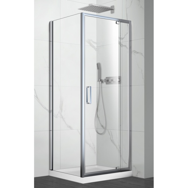 Cabină de duș pătrată Mediterraneo, Anda 80 x 80 h200, cu ușă pivotantă, crom_18