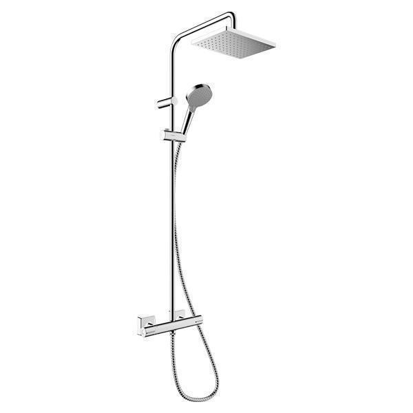 Coloana dus cu baterie si termostat Hansgrohe, Vernis Shape 230, crom_7