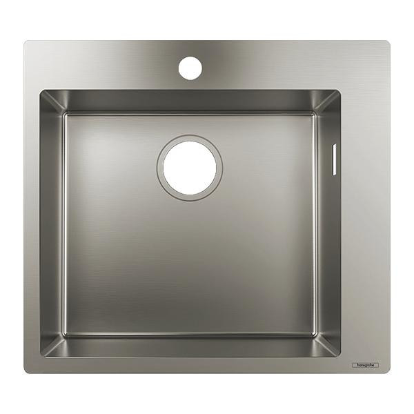 Chiuveta de bucatarie Hansgrohe, 1 cuva, 55x50 cm, inox_24