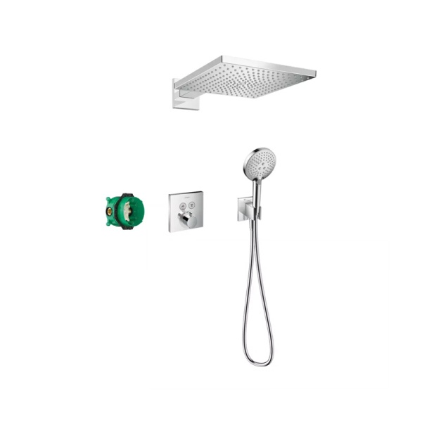 Set duș încastrat Hansgrohe, RainDance E, cu baterie termostatată, 1 jet, crom_22