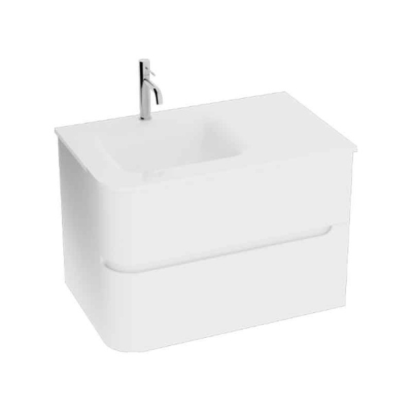 Set mobilier suspendat si lavoar, Spectrum, Alcazar 60, colț rotunjit și lavoar din sticlă, alb_24