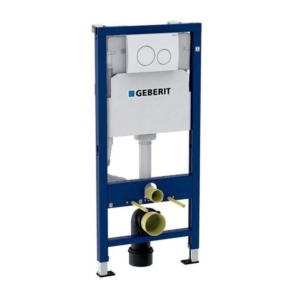 Set rezervor wc incastrat Geberit, Duofix, cu set de fixare si clapeta Delta 20, pentru vas WC suspendat_4