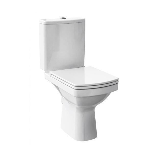 Set vas WC compact Cersanit, Easy New, Clean On cu rezervor si capac duroplast, alb_8
