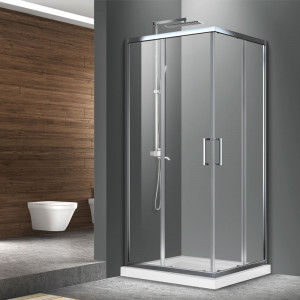 Cabina de dus Fluminia, Hector N, patrata 80 x 80 cm, crom_3