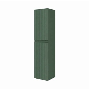 Dulap baie suspendat ,Fluminia Pisa, front riflat, 2 uși Soft Close, MDF, verde _18