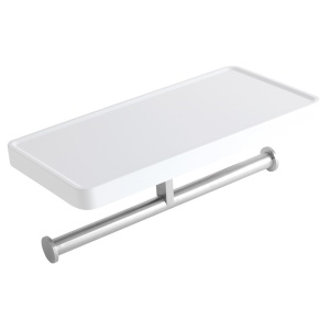 Etajera, Ferro, Emotion, cu suport dublu pentru hartie igienica, alb - crom (Copy 1)_4